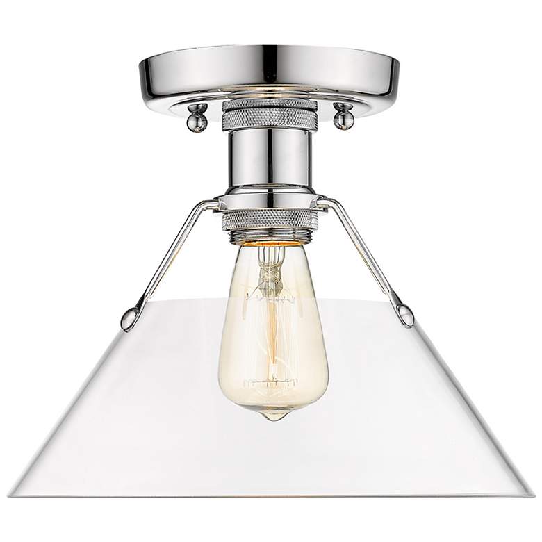 Image 1 Orwell 10" Wide Flush Mount in Chrome with Clear Glass