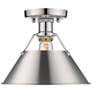 1_Orwell 10" Wide Flush Mount in Chrome with Pewter