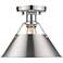 Orwell 10" Wide Flush Mount in Chrome with Pewter