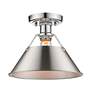 2_Orwell 10" Wide Flush Mount in Chrome with Pewter more views