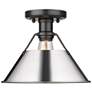 1_Orwell 10" Wide Flush Mount in Matte Black with Chrome