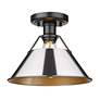 2_Orwell 10" Wide Flush Mount in Matte Black with Chrome more views