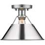 1_Orwell 10" Wide Flush Mount in Pewter with Chrome