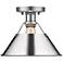 Orwell 10" Wide Flush Mount in Pewter with Chrome