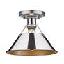 2_Orwell 10" Wide Flush Mount in Pewter with Chrome more views
