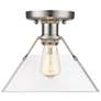 1_Orwell 10" Wide Flush Mount in Pewter with Clear Glass