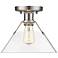 Orwell 10" Wide Flush Mount in Pewter with Clear Glass