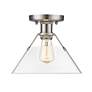 2_Orwell 10" Wide Flush Mount in Pewter with Clear Glass more views