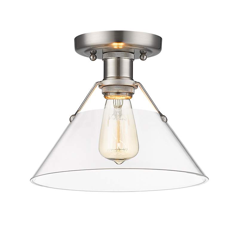 Image 3 Orwell 10" Wide Flush Mount in Pewter with Clear Glass more views