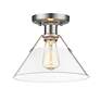 3_Orwell 10" Wide Flush Mount in Pewter with Clear Glass more views