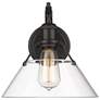 Orwell 10" Wide Matte Black 1-Light Wall Sconce with Clear Glass in scene