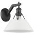 Orwell 10" Wide Matte Black 1-Light Wall Sconce with Opal Glass