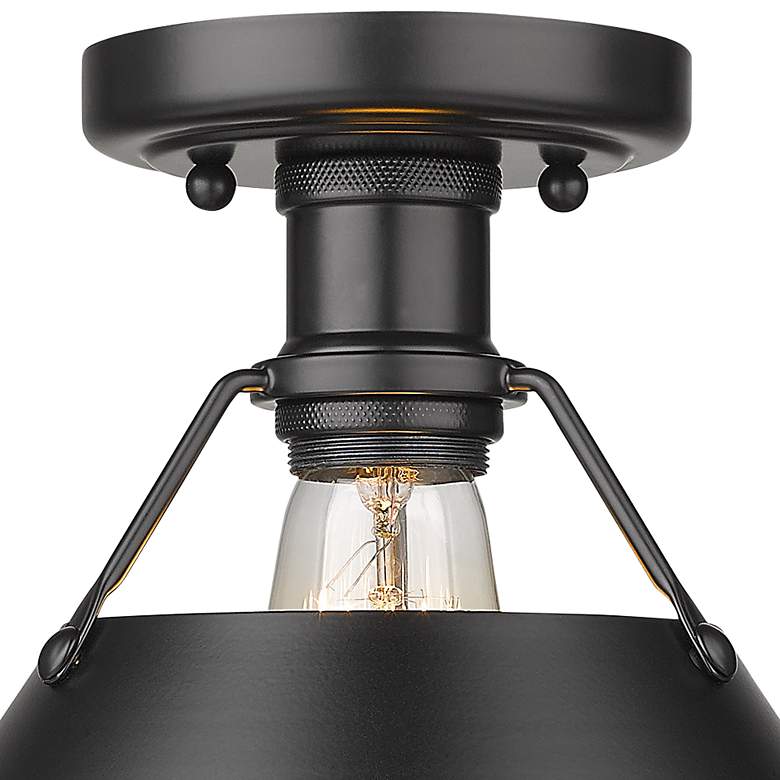 Image 2 Orwell 10" Wide Matte Black Steel Ceiling Light more views