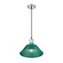 3_Orwell 10" Wide Medium Pendant in Pewter with Pine Green more views
