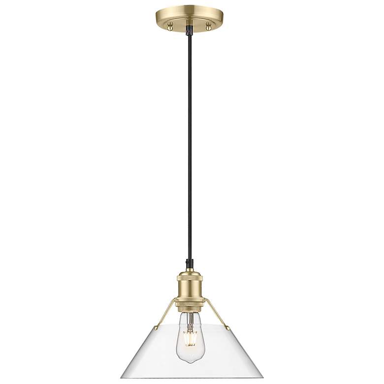 Image 1 Orwell 10" Wide Pendant in Brushed Champagne Bronze with Clear Glass