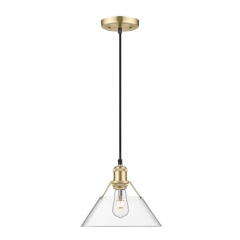 Image 2 Orwell 10" Wide Pendant in Brushed Champagne Bronze with Clear Glass more views