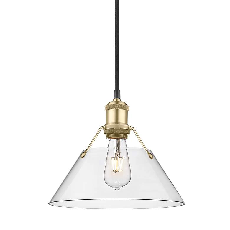 Image 3 Orwell 10" Wide Pendant in Brushed Champagne Bronze with Clear Glass more views