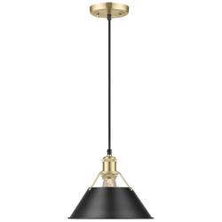 Orwell 10" Wide Pendant in Brushed Champagne Bronze with Matte Black