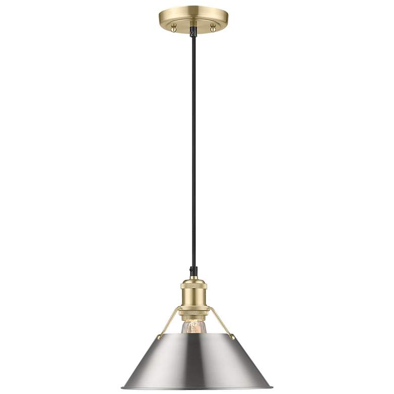 Image 1 Orwell 10" Wide Pendant in Brushed Champagne Bronze with Pewter