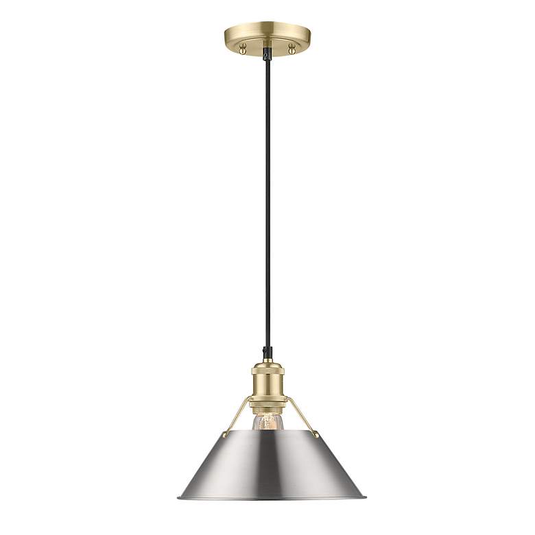 Image 2 Orwell 10" Wide Pendant in Brushed Champagne Bronze with Pewter more views