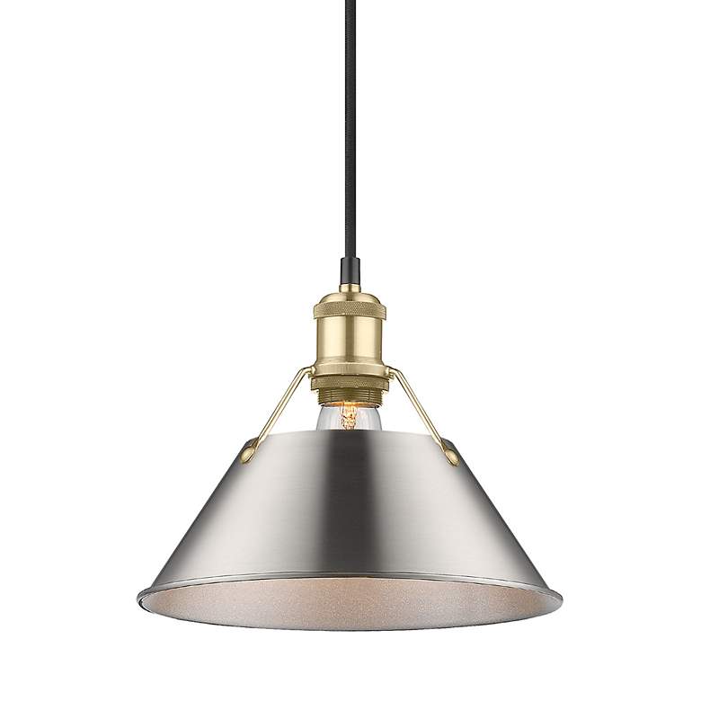 Image 3 Orwell 10" Wide Pendant in Brushed Champagne Bronze with Pewter more views