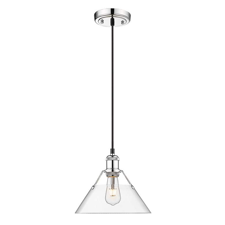 Image 2 Orwell 10" Wide Pendant in Chrome with Clear Glass more views