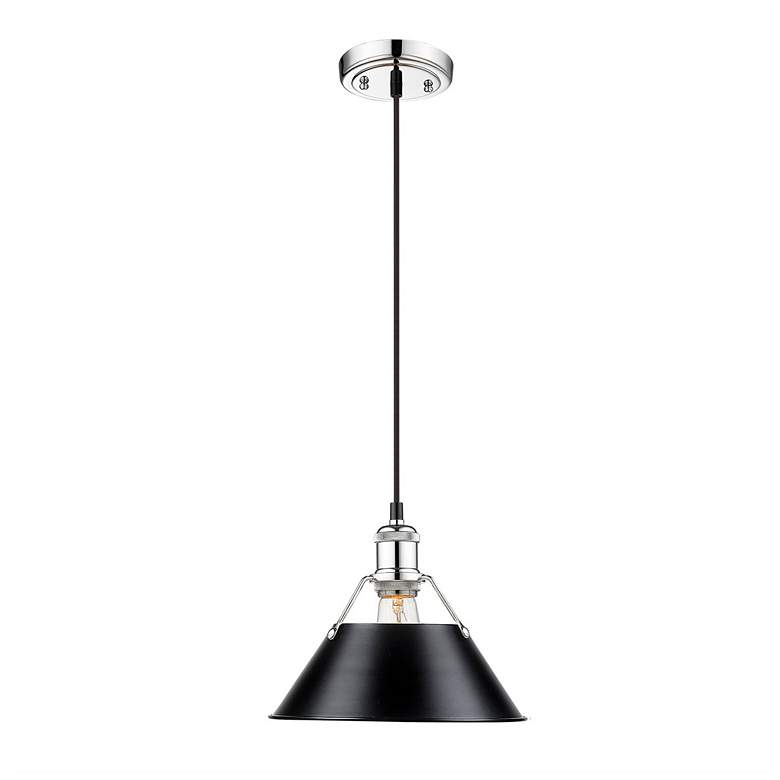 Image 1 Orwell 10" Wide Pendant in Chrome with Matte Black