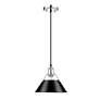 1_Orwell 10" Wide Pendant in Chrome with Matte Black