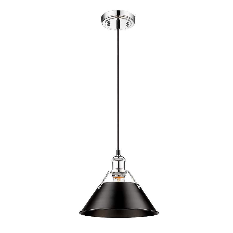 Image 2 Orwell 10" Wide Pendant in Chrome with Matte Black more views
