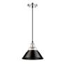 2_Orwell 10" Wide Pendant in Chrome with Matte Black more views
