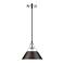 Orwell 10" Wide Pendant in Chrome with Rubbed Bronze