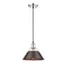 2_Orwell 10" Wide Pendant in Chrome with Rubbed Bronze more views