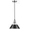 Orwell 10" Wide Pewter 1-Light Mini Pendant with Black Shade