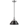 2_Orwell 10" Wide Pewter 1-Light Mini Pendant with Black Shade more views