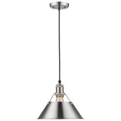 Orwell 10" Wide Pewter 1-Light Mini Pendant with Pewter Shade