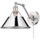 Orwell 10" Wide Pewter 1-Light Swing Arm with Chrome