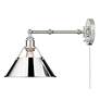 Thumbnail2 of Orwell 10" Wide Pewter 1-Light Swing Arm with Chrome more views