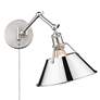 Thumbnail3 of Orwell 10" Wide Pewter 1-Light Swing Arm with Chrome more views