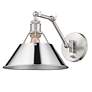 5_Orwell 10" Wide Pewter 1-Light Swing Arm with Chrome more views