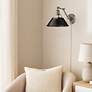 3_Orwell 10" Wide Pewter 1-Light Swing Arm with Matte Black more views