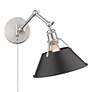 4_Orwell 10" Wide Pewter 1-Light Swing Arm with Matte Black more views