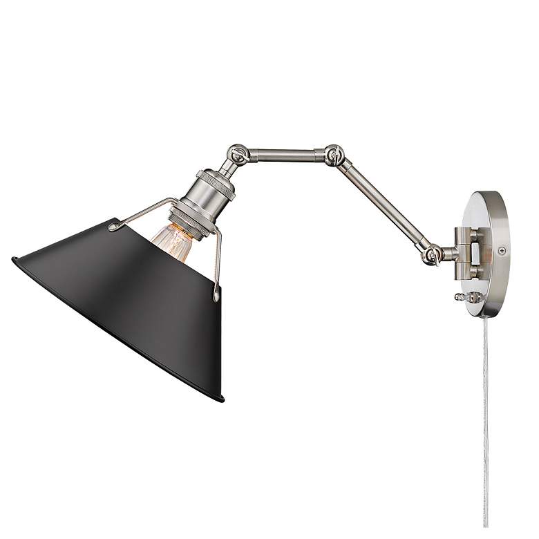 Image 5 Orwell 10" Wide Pewter 1-Light Swing Arm with Matte Black more views