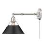 6_Orwell 10" Wide Pewter 1-Light Swing Arm with Matte Black more views