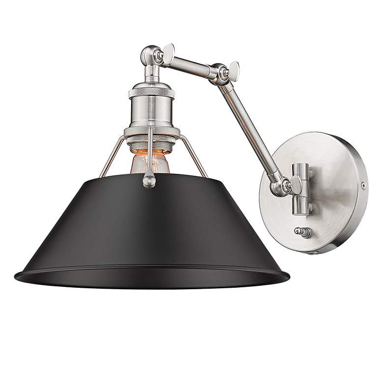 Image 6 Orwell 10" Wide Pewter 1-Light Swing Arm with Matte Black more views