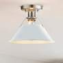 Thumbnail1 of Orwell 10" Wide Pewter with Dusky Blue Ceiling Light
