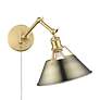 2_Orwell 10" Wide Swing Arm in Brushed Champagne Bronze with Aged Brass more views