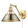 3_Orwell 10" Wide Swing Arm in Brushed Champagne Bronze with Aged Brass more views