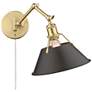 1_Orwell 10" Wide Swing Arm in Brushed Champagne Bronze with Rubbed Bron