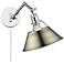 Orwell 10" Wide Swing Arm in Chrome with Aged Brass