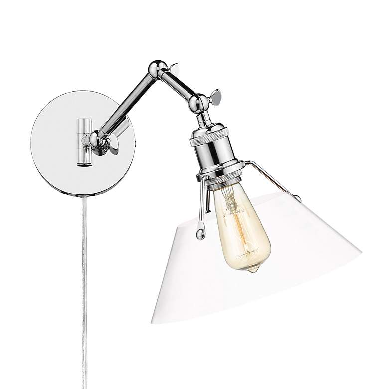 Image 2 Orwell 10" Wide Swing Arm in Chrome with Clear Glass more views